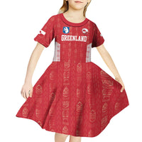 Custom Greenland Football 2024-25 Kid Short Sleeve Dress Tupilaq Pattern