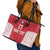 Custom Greenland Football 2024-25 Leather Tote Bag Tupilaq Pattern