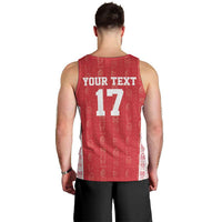 Custom Greenland Football 2024-25 Men Tank Top Tupilaq Pattern