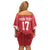 Custom Greenland Football 2024-25 Off Shoulder Short Dress Tupilaq Pattern
