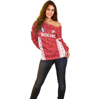 Custom Greenland Football 2024-25 Off Shoulder Sweater Tupilaq Pattern