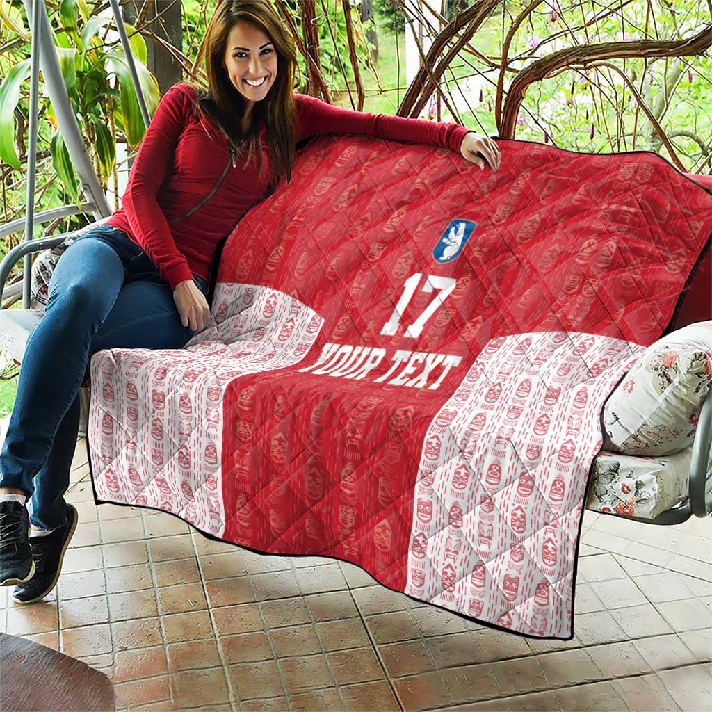 Custom Greenland Football 2024-25 Quilt Tupilaq Pattern