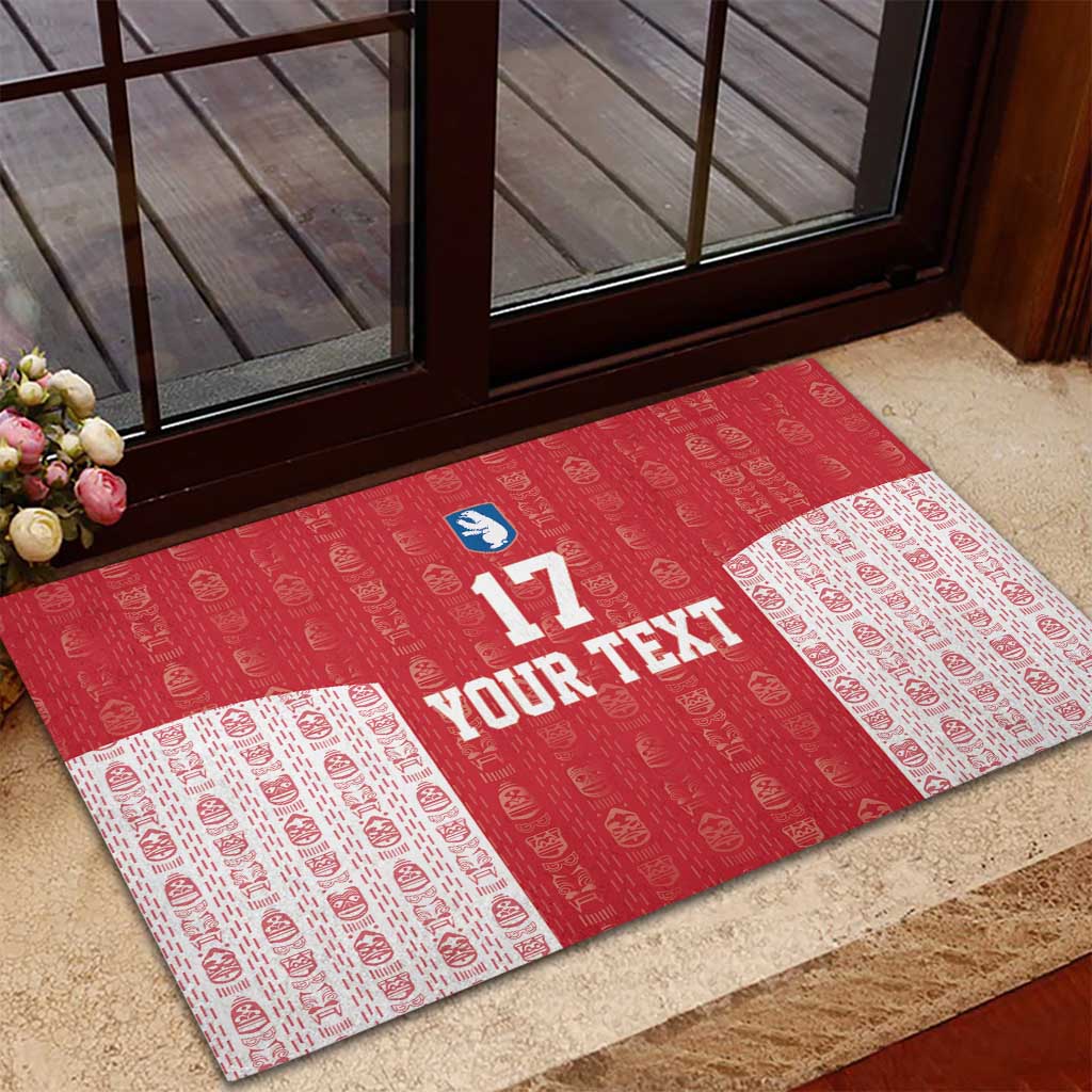 Custom Greenland Football 2024-25 Rubber Doormat Tupilaq Pattern