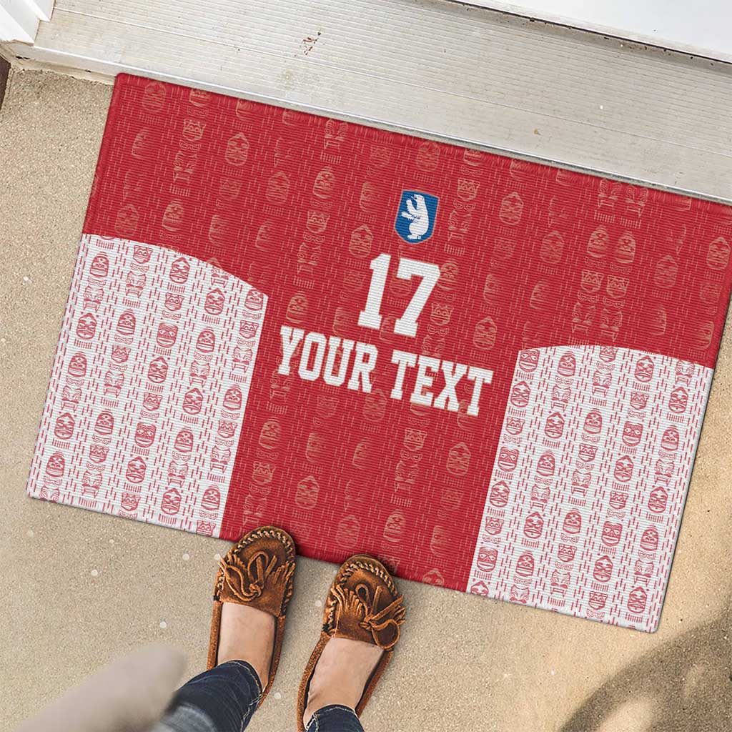 Custom Greenland Football 2024-25 Rubber Doormat Tupilaq Pattern