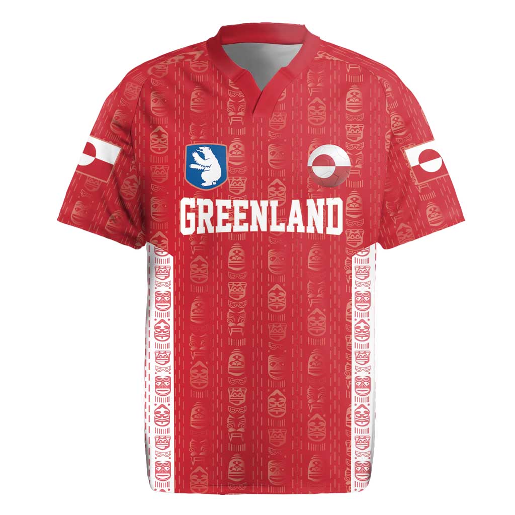 Custom Greenland Football 2024-25 Rugby Jersey Tupilaq Pattern