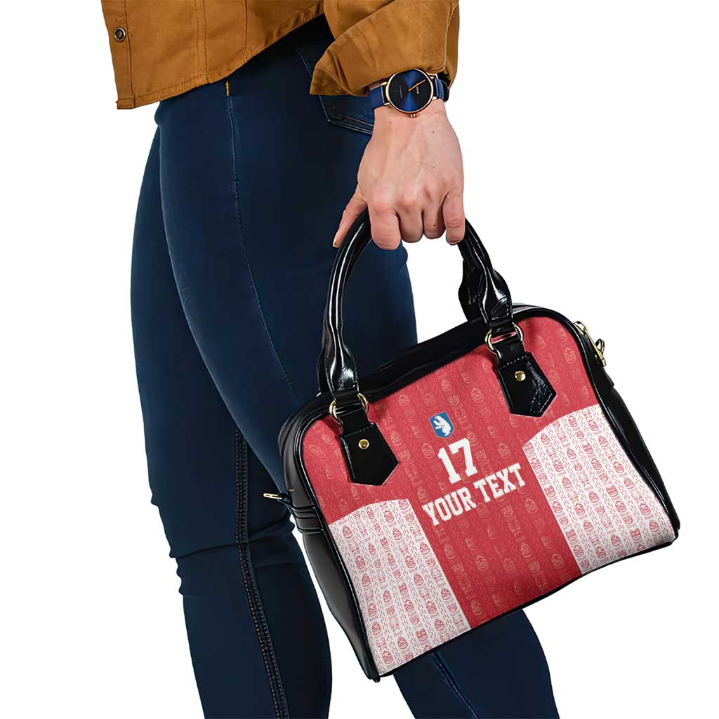 Custom Greenland Football 2024-25 Shoulder Handbag Tupilaq Pattern