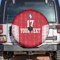 Custom Greenland Football 2024-25 Spare Tire Cover Tupilaq Pattern
