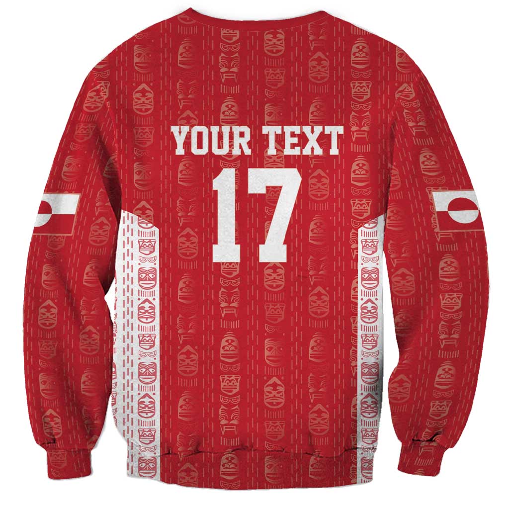 Custom Greenland Football 2024-25 Sweatshirt Tupilaq Pattern