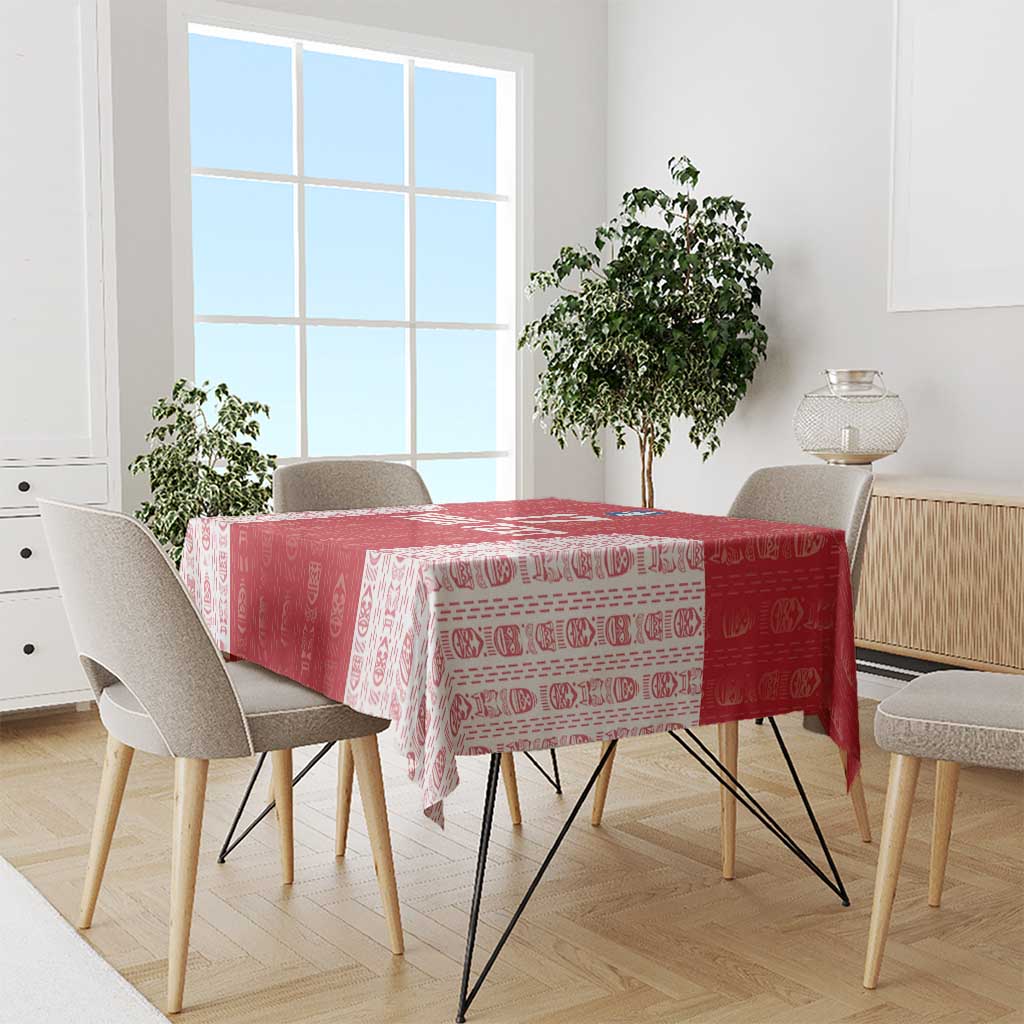 Custom Greenland Football 2024-25 Tablecloth Tupilaq Pattern