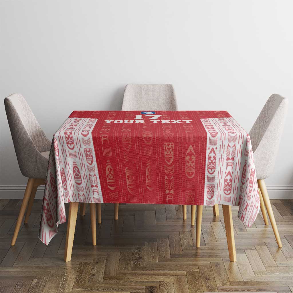 Custom Greenland Football 2024-25 Tablecloth Tupilaq Pattern
