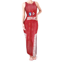 Custom Greenland Football 2024-25 Tank Maxi Dress Tupilaq Pattern