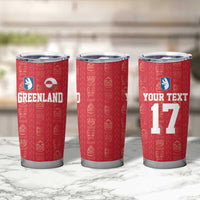 Custom Greenland Football 2024-25 Tumbler Cup Tupilaq Pattern