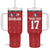 Custom Greenland Football 2024-25 Tumbler With Handle Tupilaq Pattern