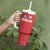 Custom Greenland Football 2024-25 Tumbler With Handle Tupilaq Pattern