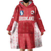 Custom Greenland Football 2024-25 Wearable Blanket Hoodie Tupilaq Pattern