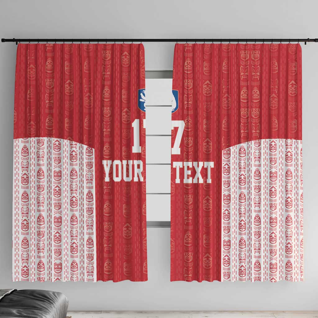 Custom Greenland Football 2024-25 Window Curtain Tupilaq Pattern