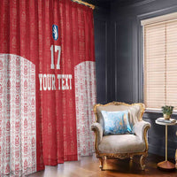 Custom Greenland Football 2024-25 Window Curtain Tupilaq Pattern