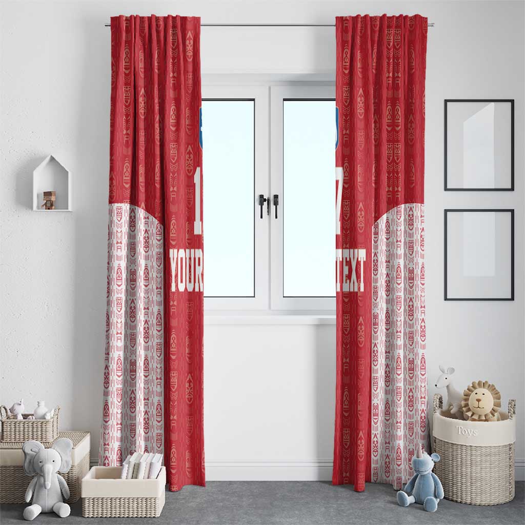 Custom Greenland Football 2024-25 Window Curtain Tupilaq Pattern