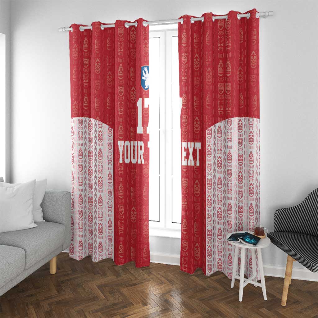Custom Greenland Football 2024-25 Window Curtain Tupilaq Pattern