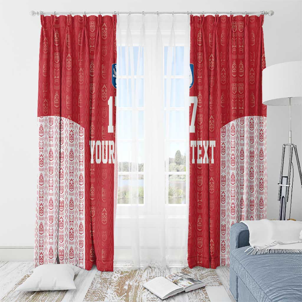 Custom Greenland Football 2024-25 Window Curtain Tupilaq Pattern