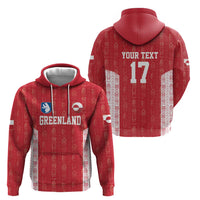 Custom Greenland Football 2024-25 Zip Hoodie Tupilaq Pattern