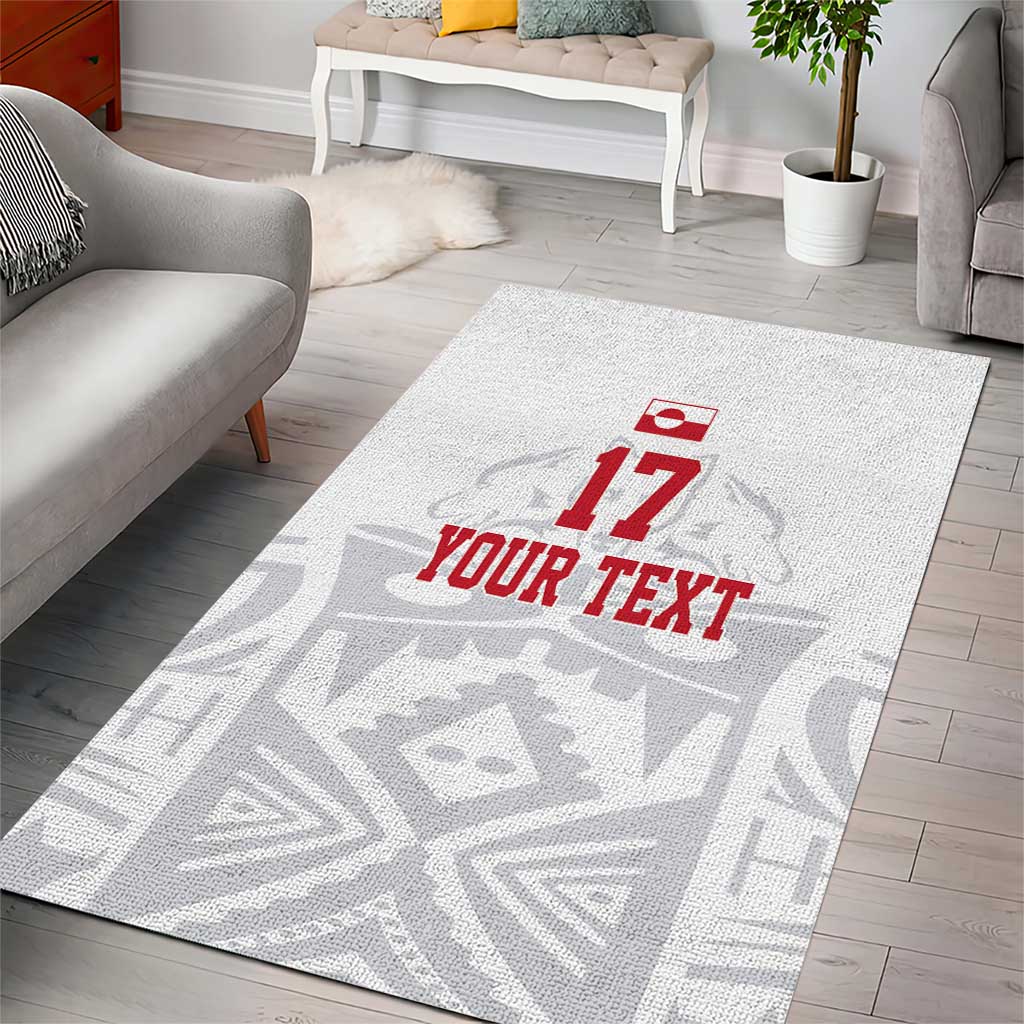 Custom Greenland Football Area Rug Polar-Bamserne 2022 Version