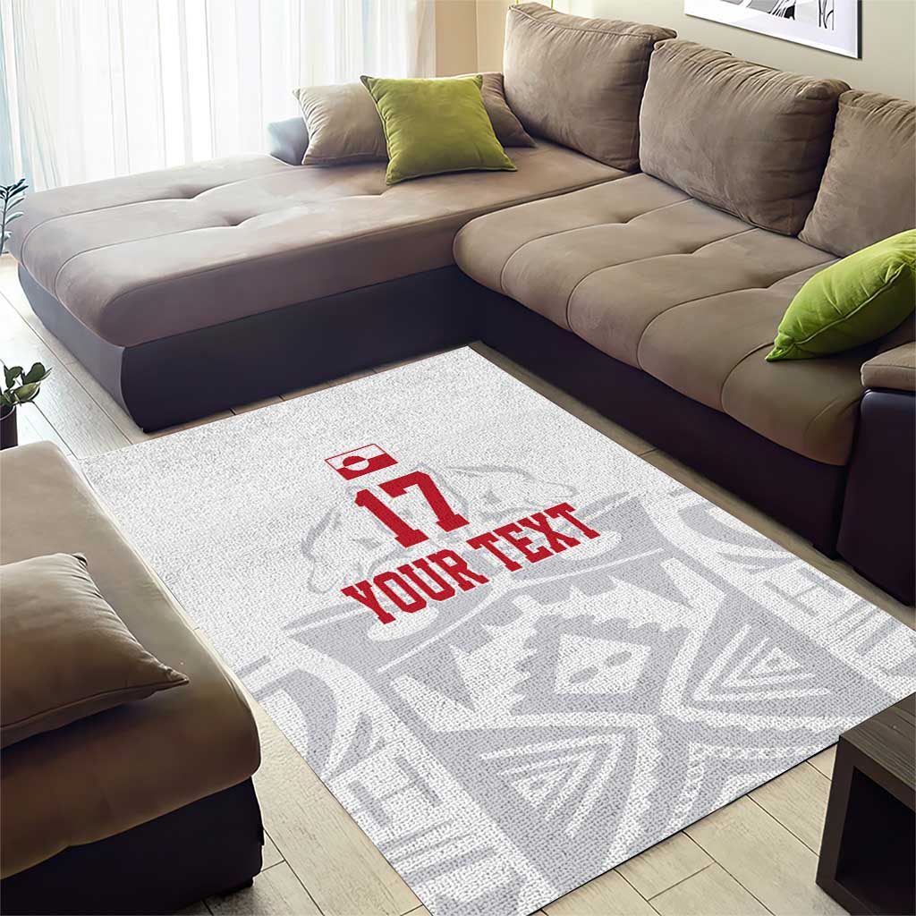 Custom Greenland Football Area Rug Polar-Bamserne 2022 Version