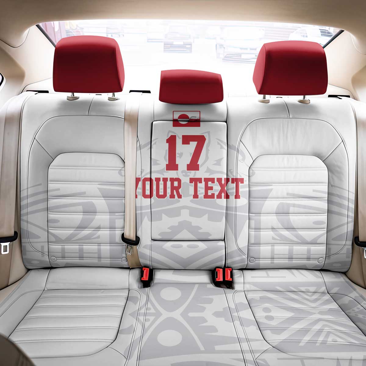 Custom Greenland Football Back Car Seat Cover Polar-Bamserne 2022 Version