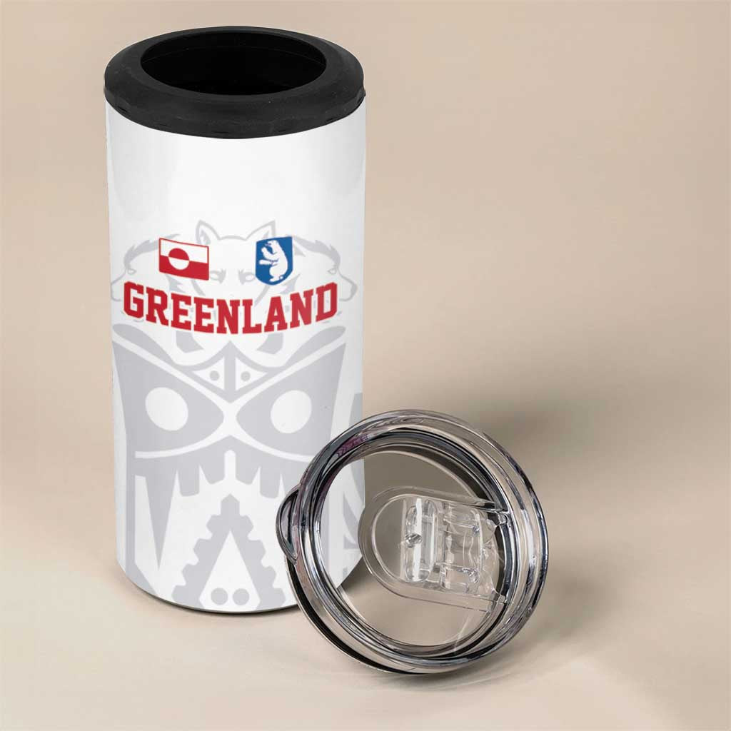 Custom Greenland Football 4 in 1 Can Cooler Tumbler Polar-Bamserne 2022 Version