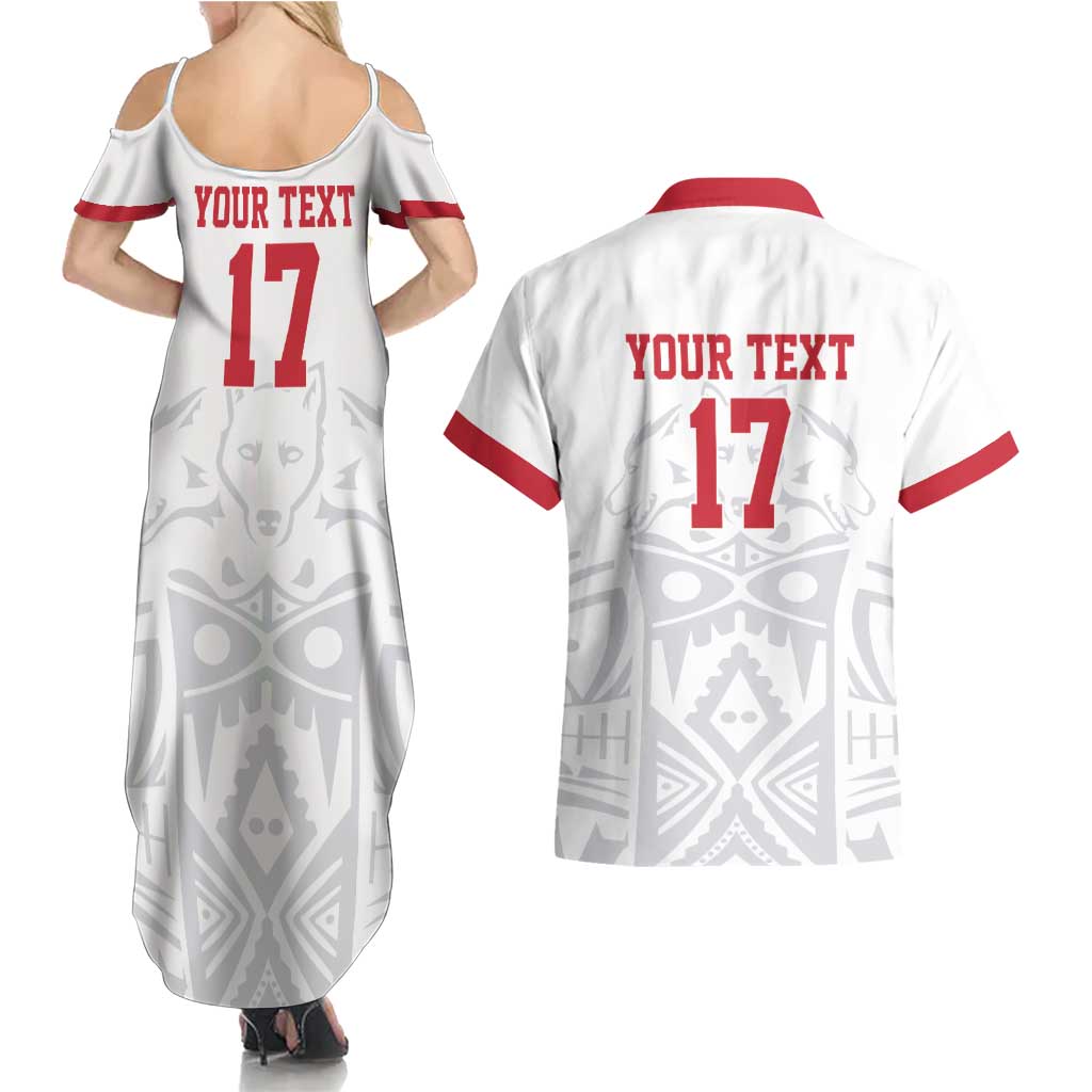 Custom Greenland Football Couples Matching Summer Maxi Dress and Hawaiian Shirt Polar-Bamserne 2022 Version