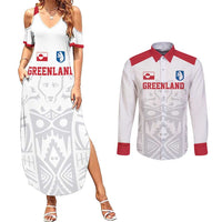 Custom Greenland Football Couples Matching Summer Maxi Dress and Long Sleeve Button Shirt Polar-Bamserne 2022 Version