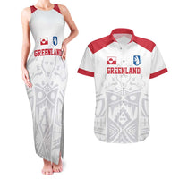 Custom Greenland Football Couples Matching Tank Maxi Dress and Hawaiian Shirt Polar-Bamserne 2022 Version