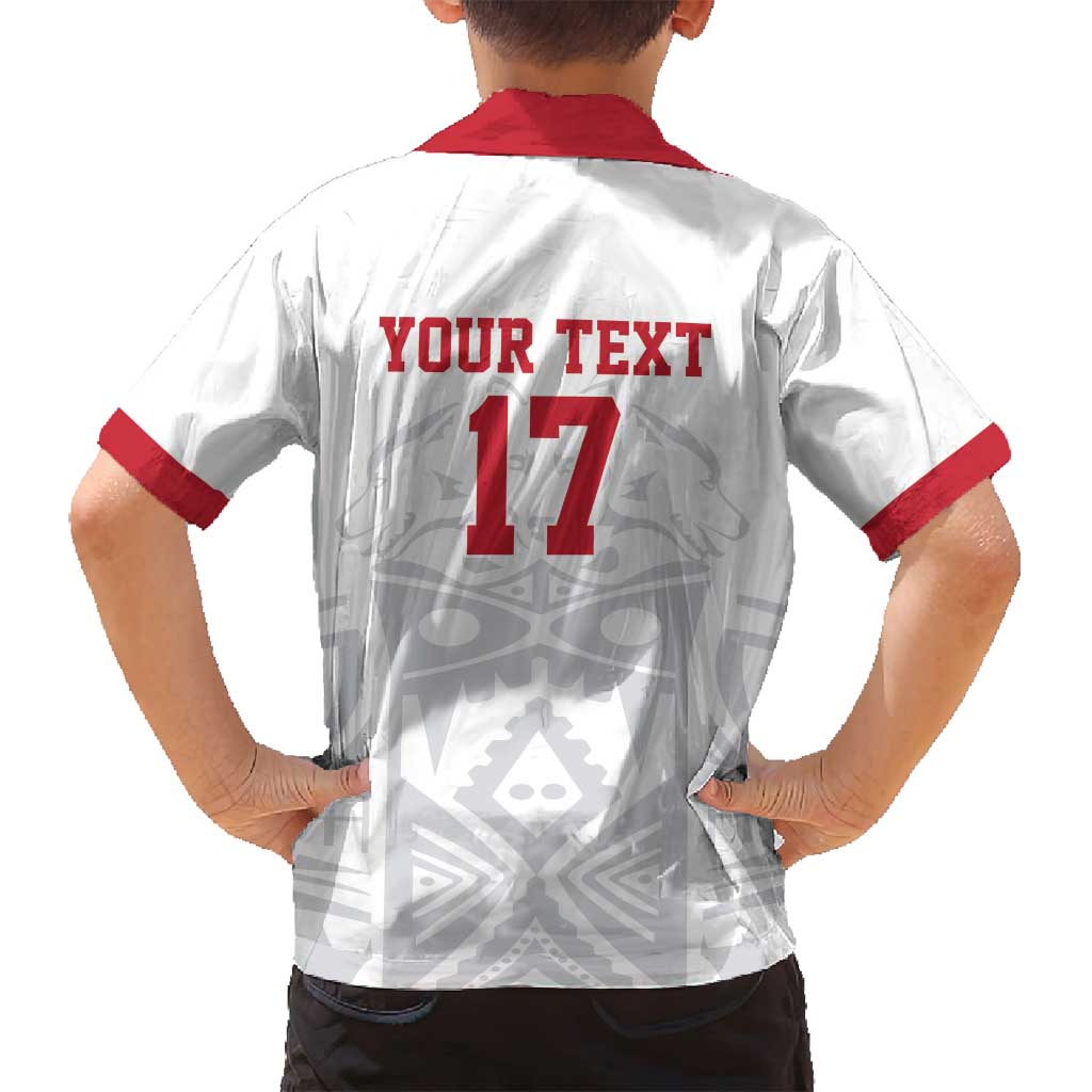 Custom Greenland Football Family Matching Long Sleeve Bodycon Dress and Hawaiian Shirt Polar-Bamserne 2022 Version