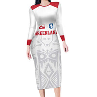 Custom Greenland Football Family Matching Long Sleeve Bodycon Dress and Hawaiian Shirt Polar-Bamserne 2022 Version