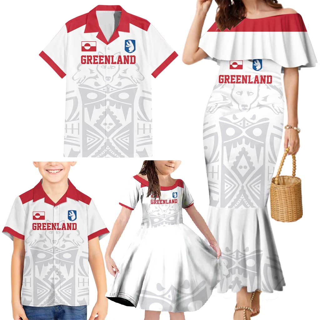 Custom Greenland Football Family Matching Mermaid Dress and Hawaiian Shirt Polar-Bamserne 2022 Version