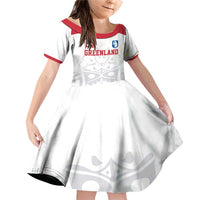Custom Greenland Football Family Matching Off Shoulder Short Dress and Hawaiian Shirt Polar-Bamserne 2022 Version