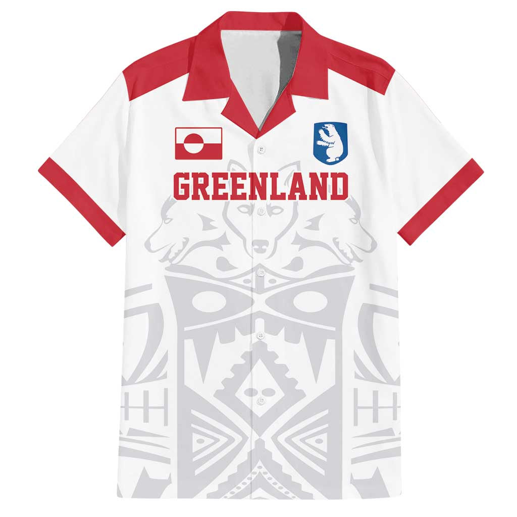Custom Greenland Football Family Matching Off Shoulder Short Dress and Hawaiian Shirt Polar-Bamserne 2022 Version
