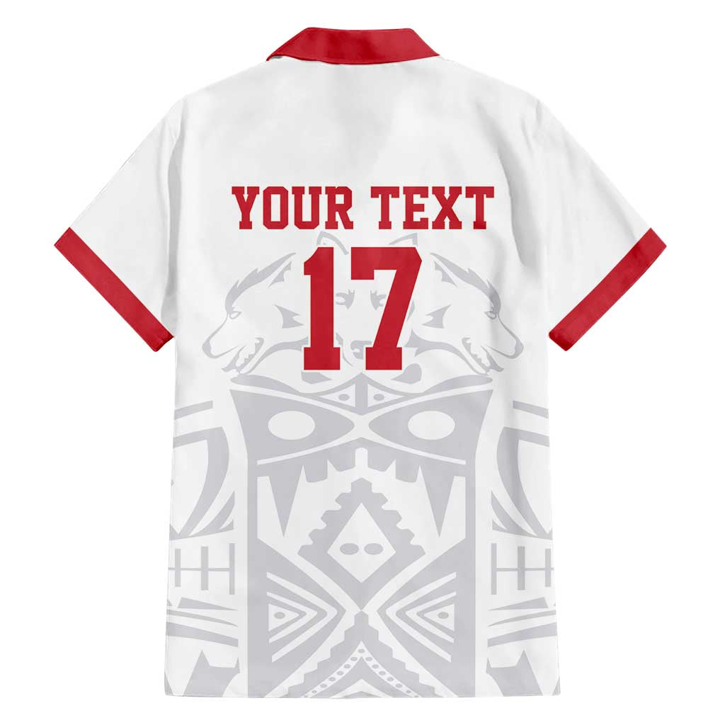 Custom Greenland Football Family Matching Short Sleeve Bodycon Dress and Hawaiian Shirt Polar-Bamserne 2022 Version