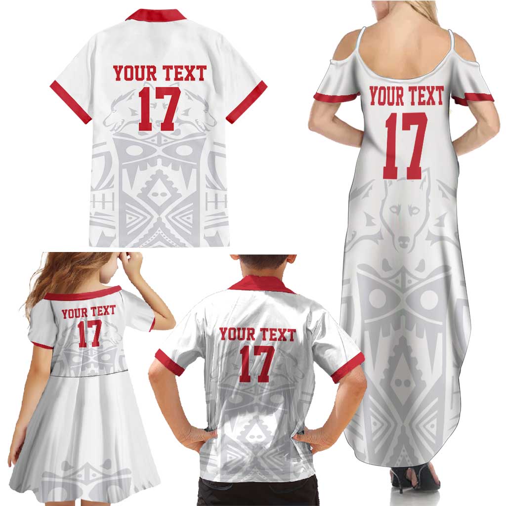 Custom Greenland Football Family Matching Summer Maxi Dress and Hawaiian Shirt Polar-Bamserne 2022 Version
