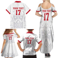 Custom Greenland Football Family Matching Summer Maxi Dress and Hawaiian Shirt Polar-Bamserne 2022 Version