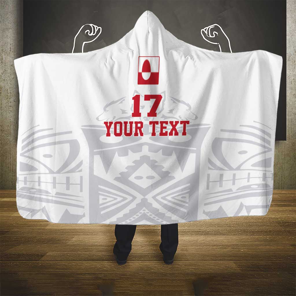 Custom Greenland Football Hooded Blanket Polar-Bamserne 2022 Version