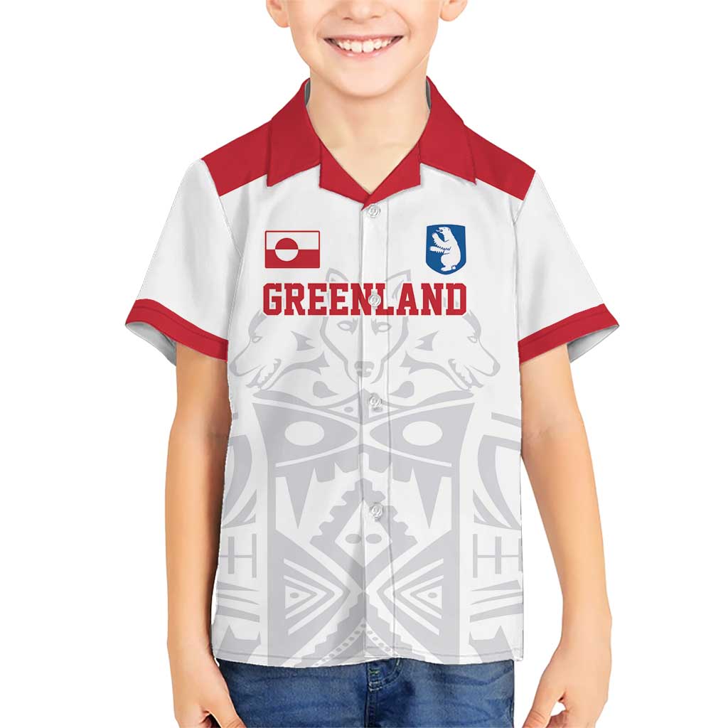 Custom Greenland Football Kid Hawaiian Shirt Polar-Bamserne 2022 Version