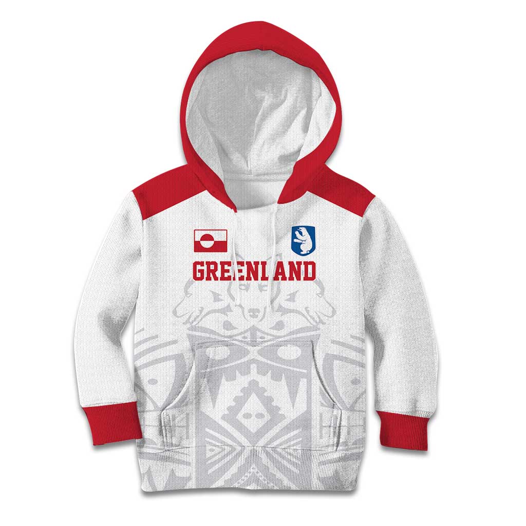 Custom Greenland Football Kid Hoodie Polar-Bamserne 2022 Version