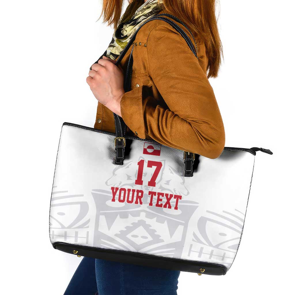 Custom Greenland Football Leather Tote Bag Polar-Bamserne 2022 Version