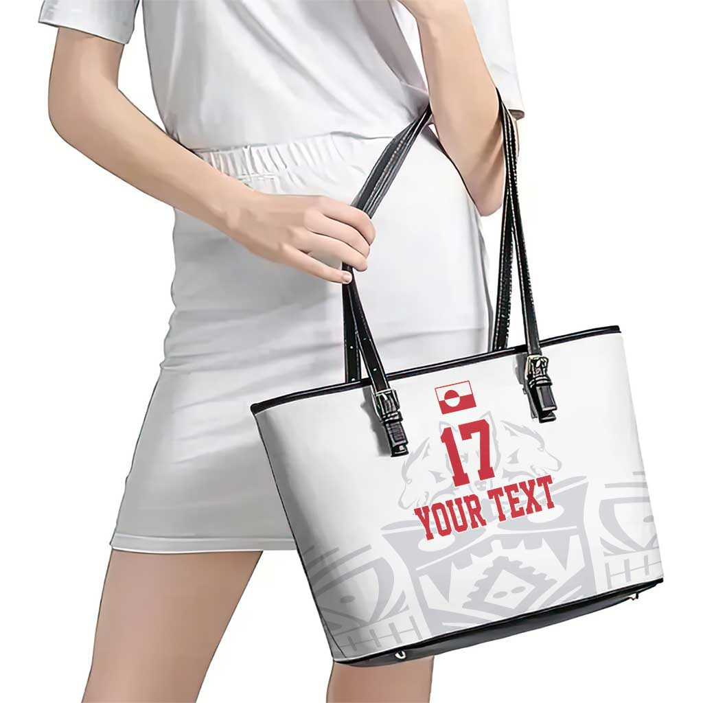Custom Greenland Football Leather Tote Bag Polar-Bamserne 2022 Version