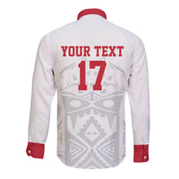 Custom Greenland Football Long Sleeve Button Shirt Polar-Bamserne 2022 Version