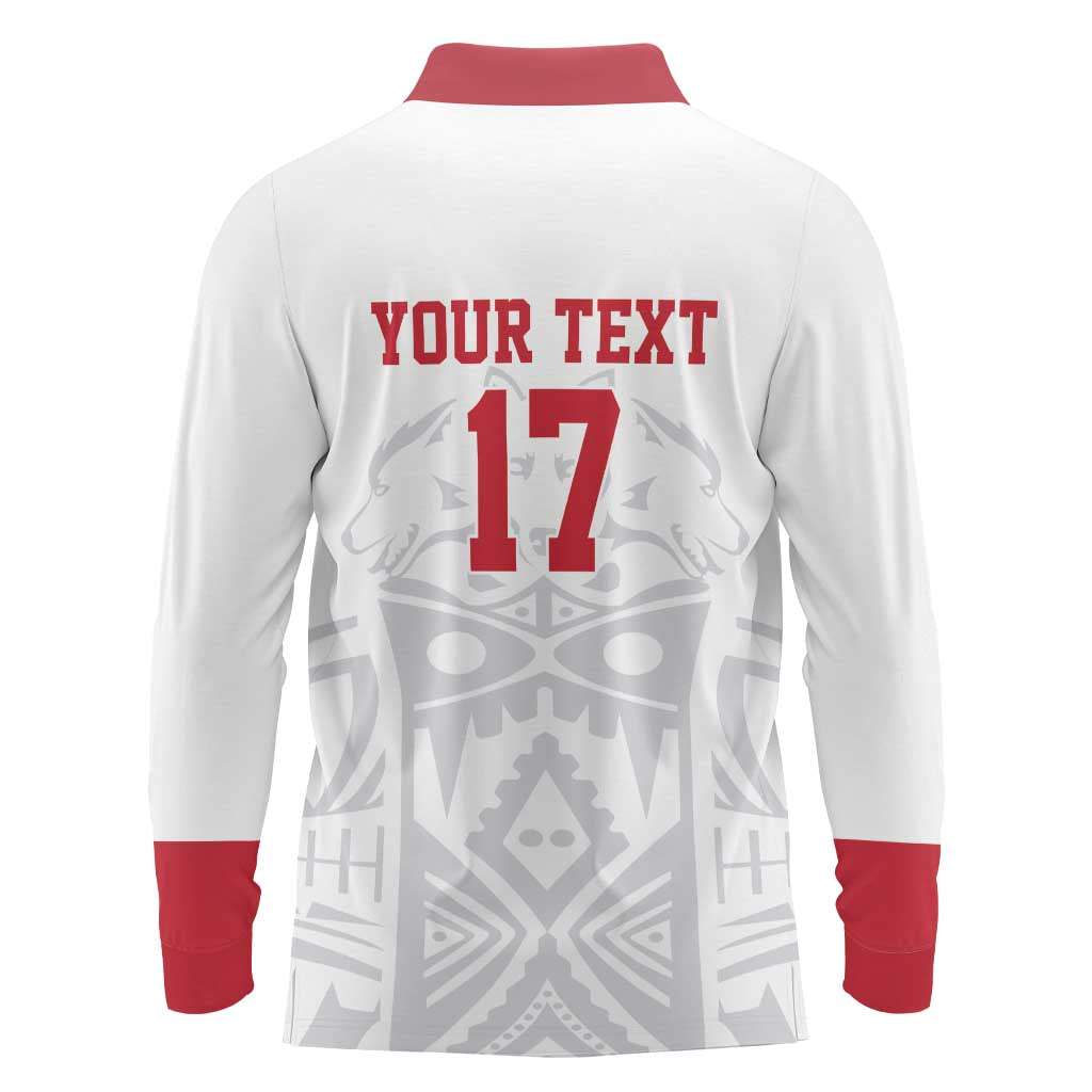 Custom Greenland Football Long Sleeve Polo Shirt Polar-Bamserne 2022 Version