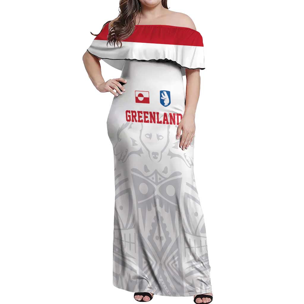 Custom Greenland Football Off Shoulder Maxi Dress Polar-Bamserne 2022 Version