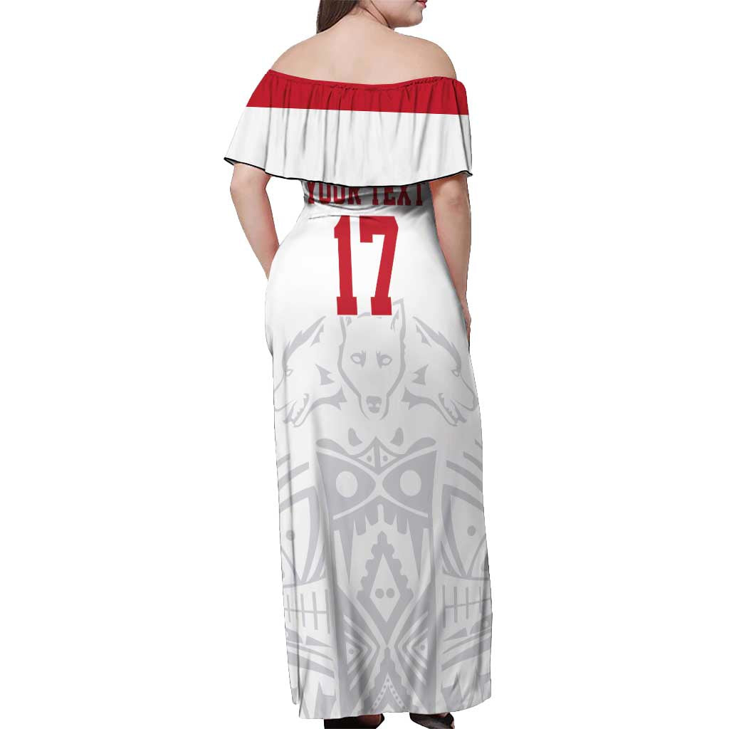 Custom Greenland Football Off Shoulder Maxi Dress Polar-Bamserne 2022 Version