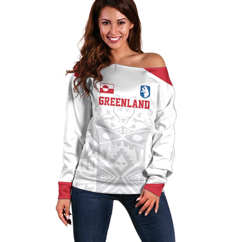 Custom Greenland Football Off Shoulder Sweater Polar-Bamserne 2022 Version